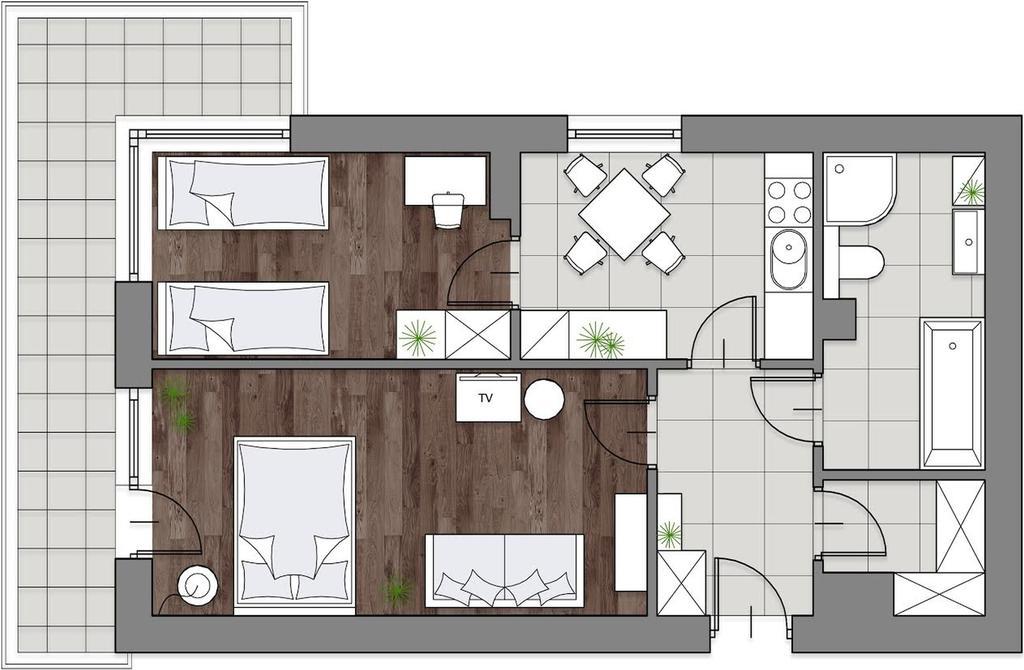 3D Poznanska 6 Apartament Краків Екстер'єр фото